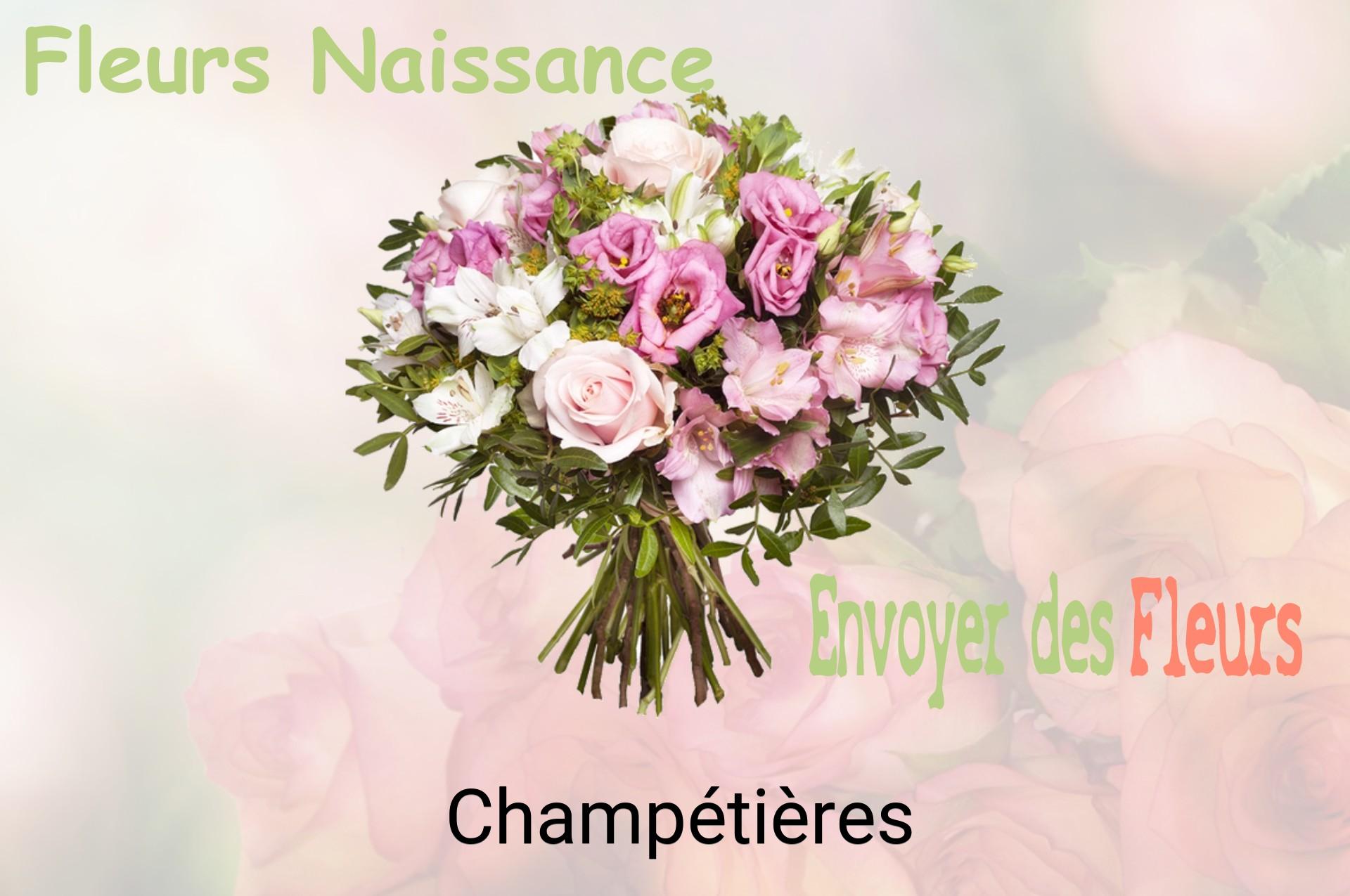Bouquet de fleurs de naissance livré à Champétières